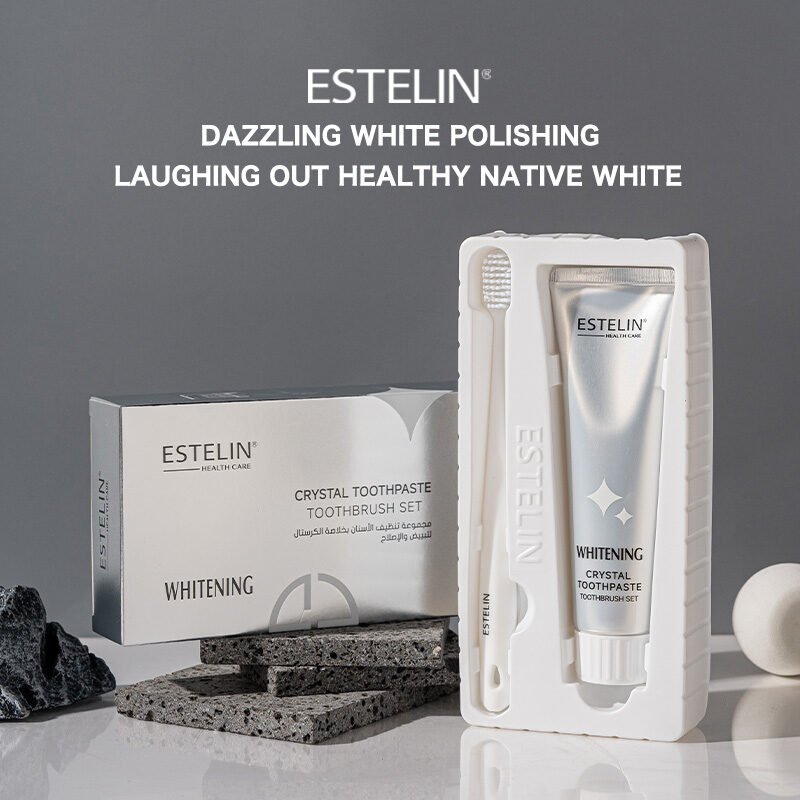 Estelin Crystal Whitening Toothpaste(120g) & Toothbrush Set - Image 8