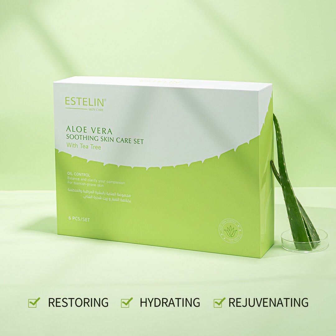 Estelin Aloe Vera Soothing Full Skincare Set (6pcs) with Tea Tree Oil - Image 4