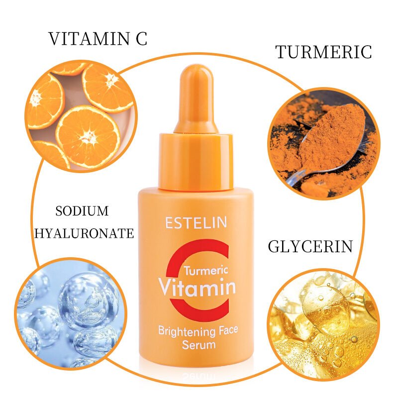 Estelin Vitamin C & Turmeric Brightening Face Serum (30ml) - Image 4