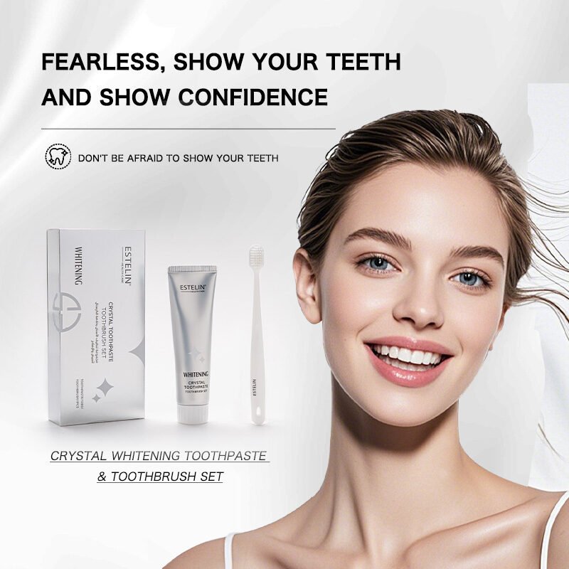 Estelin Crystal Whitening Toothpaste(120g) & Toothbrush Set - Image 12