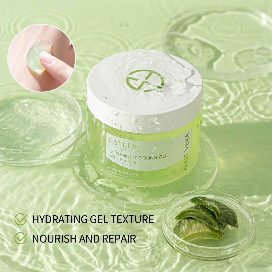 Estelin Aloe Vera Soothing Cooling Gel with Tea Tree Oil (300ml) - Image 4