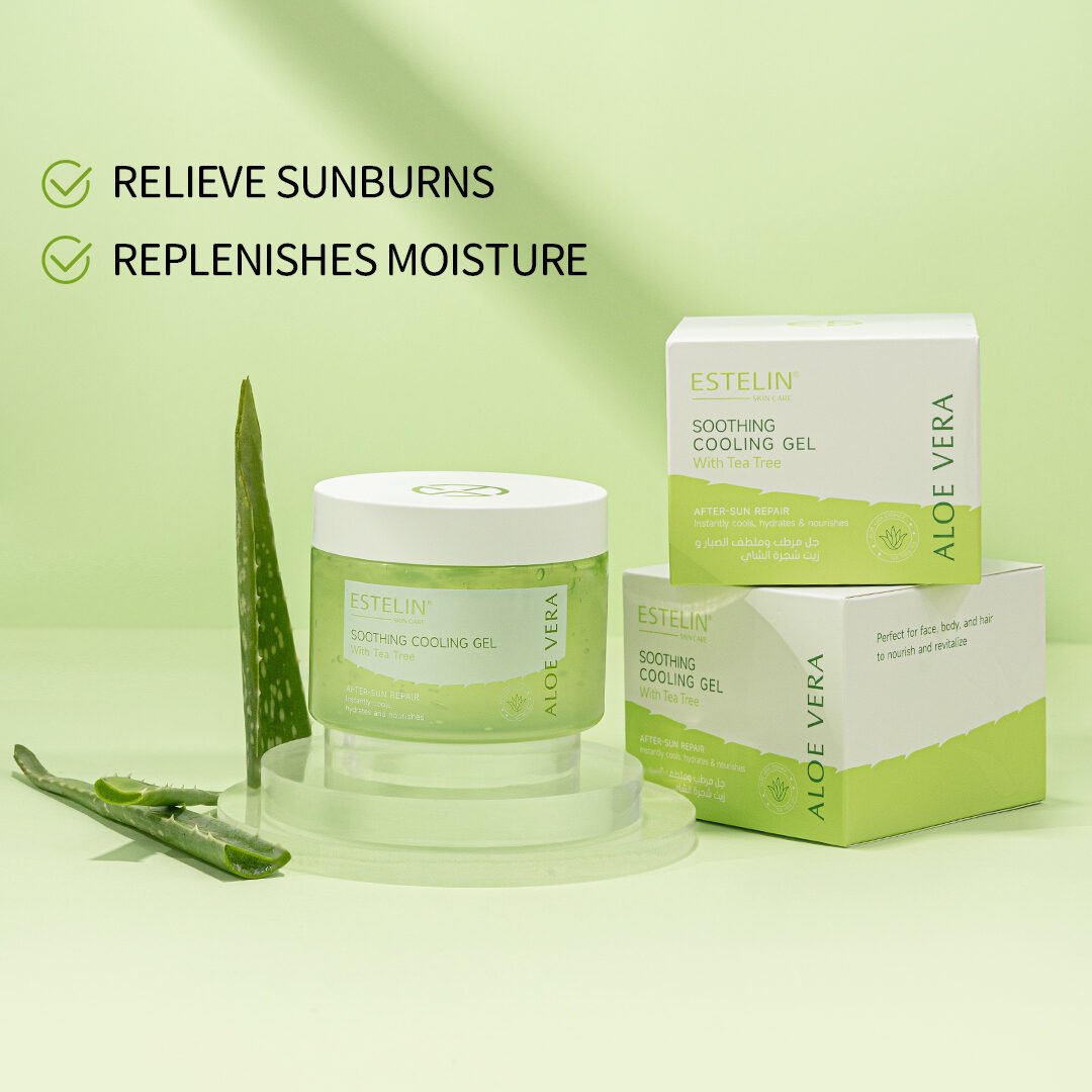 Estelin Aloe Vera Soothing Cooling Gel with Tea Tree Oil (300ml) - Image 2