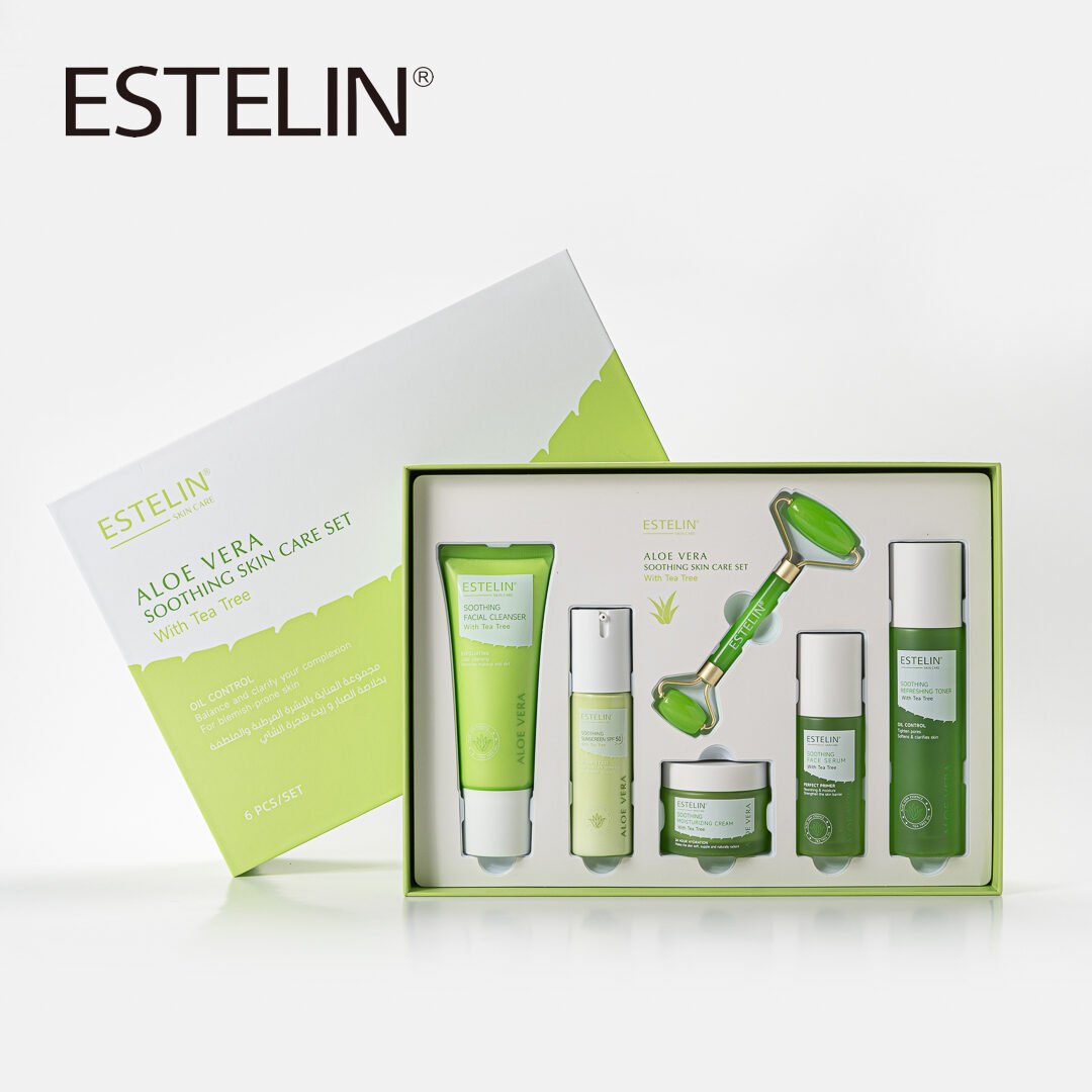 Estelin Aloe Vera Soothing Full Skincare Set (6pcs) with Tea Tree Oil - Image 7