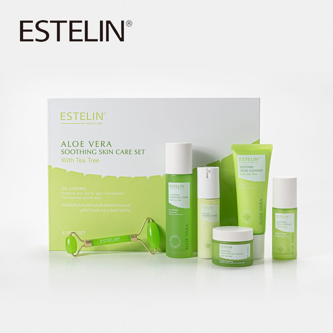 Estelin Aloe Vera Soothing Full Skincare Set (6pcs) with Tea Tree Oil - Image 8
