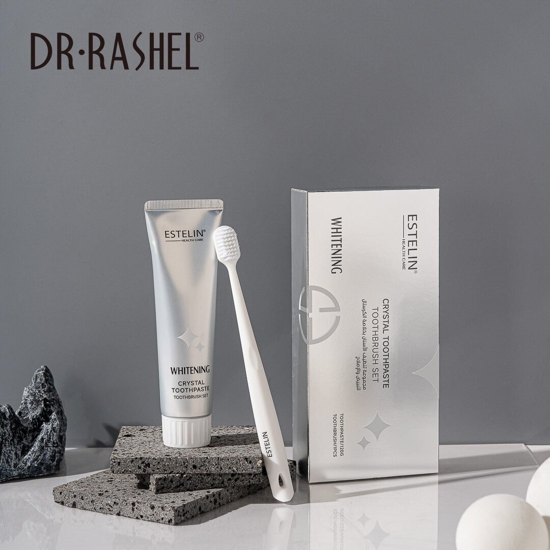 Estelin Crystal Whitening Toothpaste(120g) & Toothbrush Set - Image 2