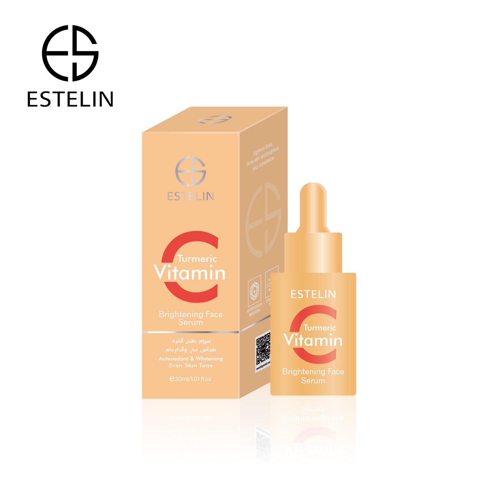 Estelin Vitamin C & Turmeric Brightening Face Serum (30ml) - Image 5