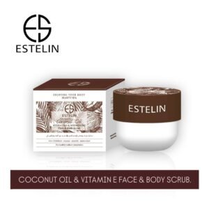 Estelin Coconut Oil & Vitamin E Hydrating & Nourishing Face & Body Scrub (250g)